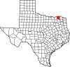 State map highlighting Lamar County