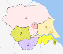 Yorkshire and the Humber counties 2023 map.svg