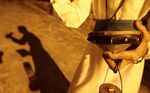 A Musaharati, dawn awakener, strikes his drum to wake observant Muslims for their overnight 'sahur', last meal, before the day's fast in Sidon's Old City in southern Lebanon just before dawn August 11, 2010. (REUTERS/Ali Hashisho)