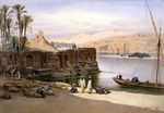 منظر من على ضفاف نهر النيل.