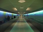 A people mover at Frankfurt International Airport illustrating the vanishing point at the end of the tunnel.