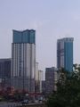 Alongside Holloway Circus Tower