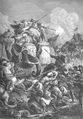 Death of the Nawab Anwaruddin Muhammed Khan in a battle against the French in 1749, by Paul Philippoteaux