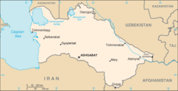 موقع عشق أباد في تركمنستان