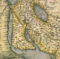 Map by Abraham Ortelius dated 1580 using the term "Persicus" (MAR MESENDIN ol. Sinus Persicus).
