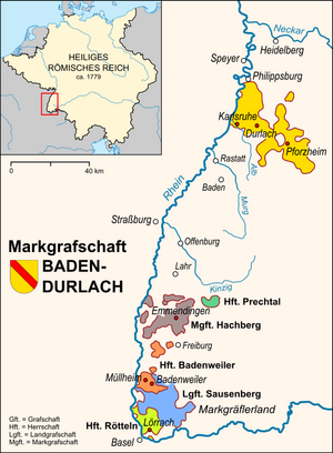 Location of Baden-Durlach