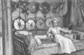 Illustration by CW Rosett in The Graphic, depicting veranda sing (Fendaamathi Undholi) of royal palace (1885).
