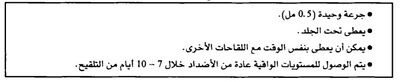 جدول لقاح السحائيات عديد السكاريد
