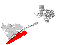 Location in Galveston County in the state of Texas