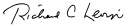 ريتشارد ليفين's signature