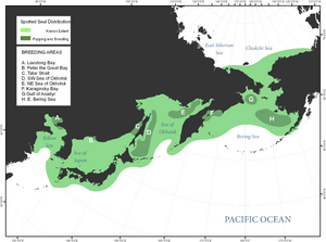 Spotted seal distribution in Bering Sea and surrounding areas.png