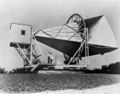 Holmdel Horn Antenna in Holmdel, New Jersey Built to support the Echo satellite communication program,[1] it was later used in experiments that revealed the cosmic background radiation permeating the universe.[2]
