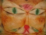 Katze und Vogel, 1928, oil on ink on canvas on wood, Museum of Modern Art, New York