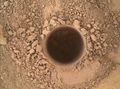 "Confidence Hills" rock on Mars - Curiosity's first target at Mount Sharp (September 24, 2014).
