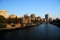 Distant view of the dome; shot is taken from the Aioi bridge