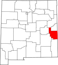 Map of New Mexico highlighting روزفلت