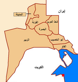 التقسيمات الادارية لمحافظة البصرة